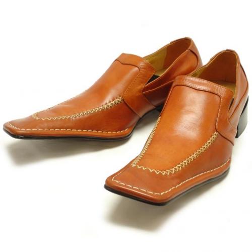 Fiesso Orange Genuine Leather Loafer Shoes FI6079